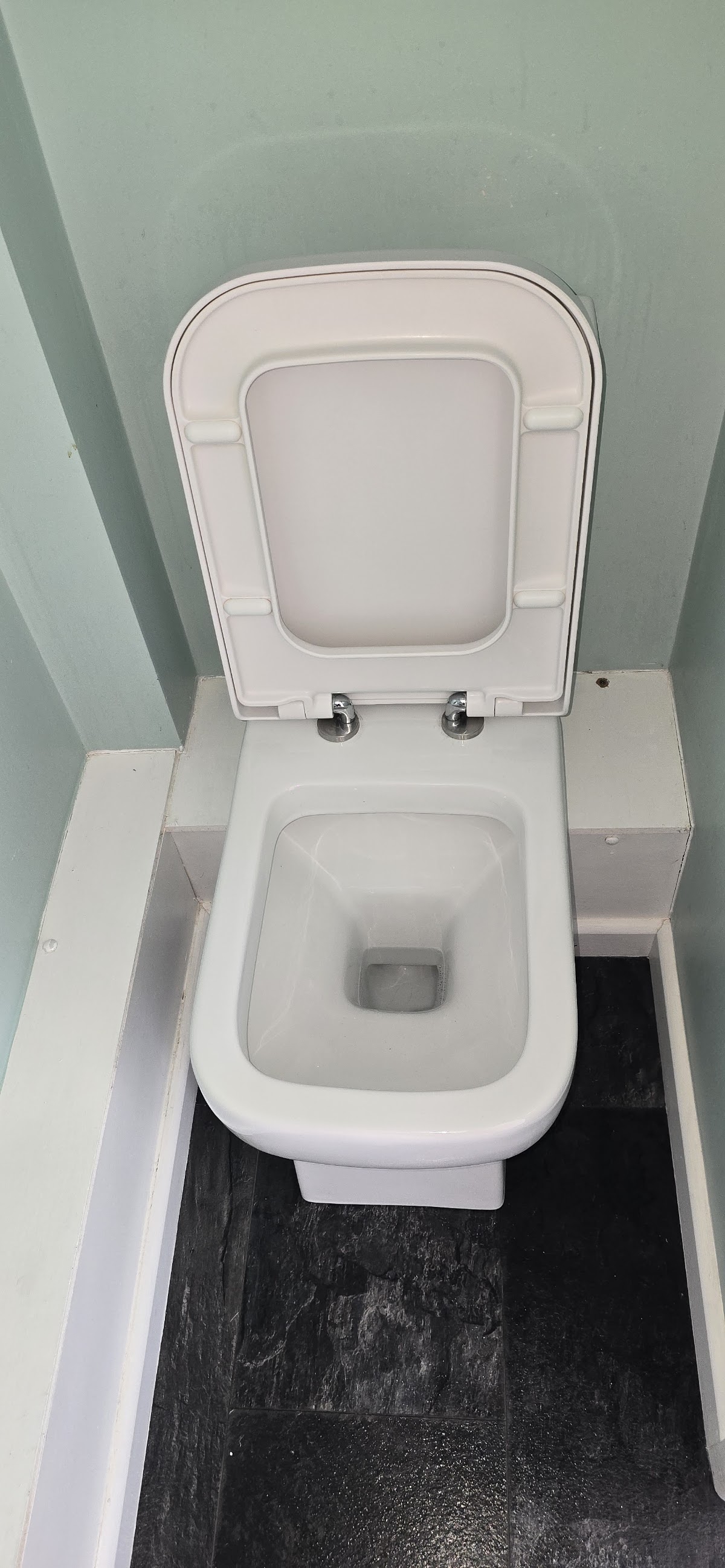 A spotlessly cleaned bathroom and toilet